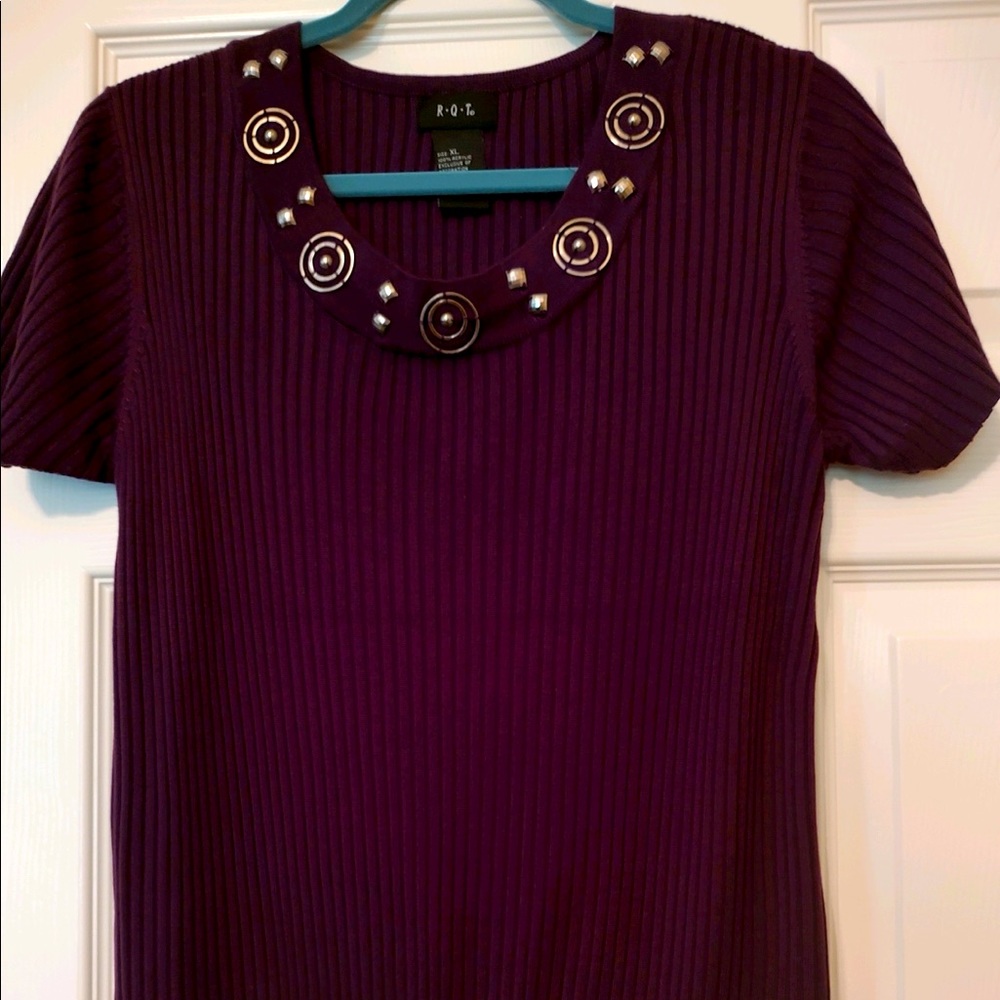 RQT ladies XL short sleeve sweater type ladies shirt